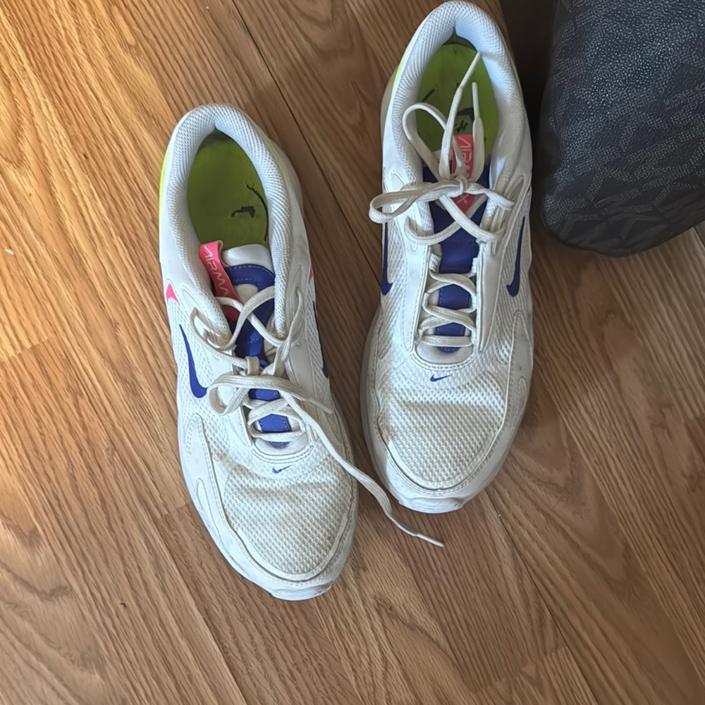 Nike White and Blue Athletic Shoes